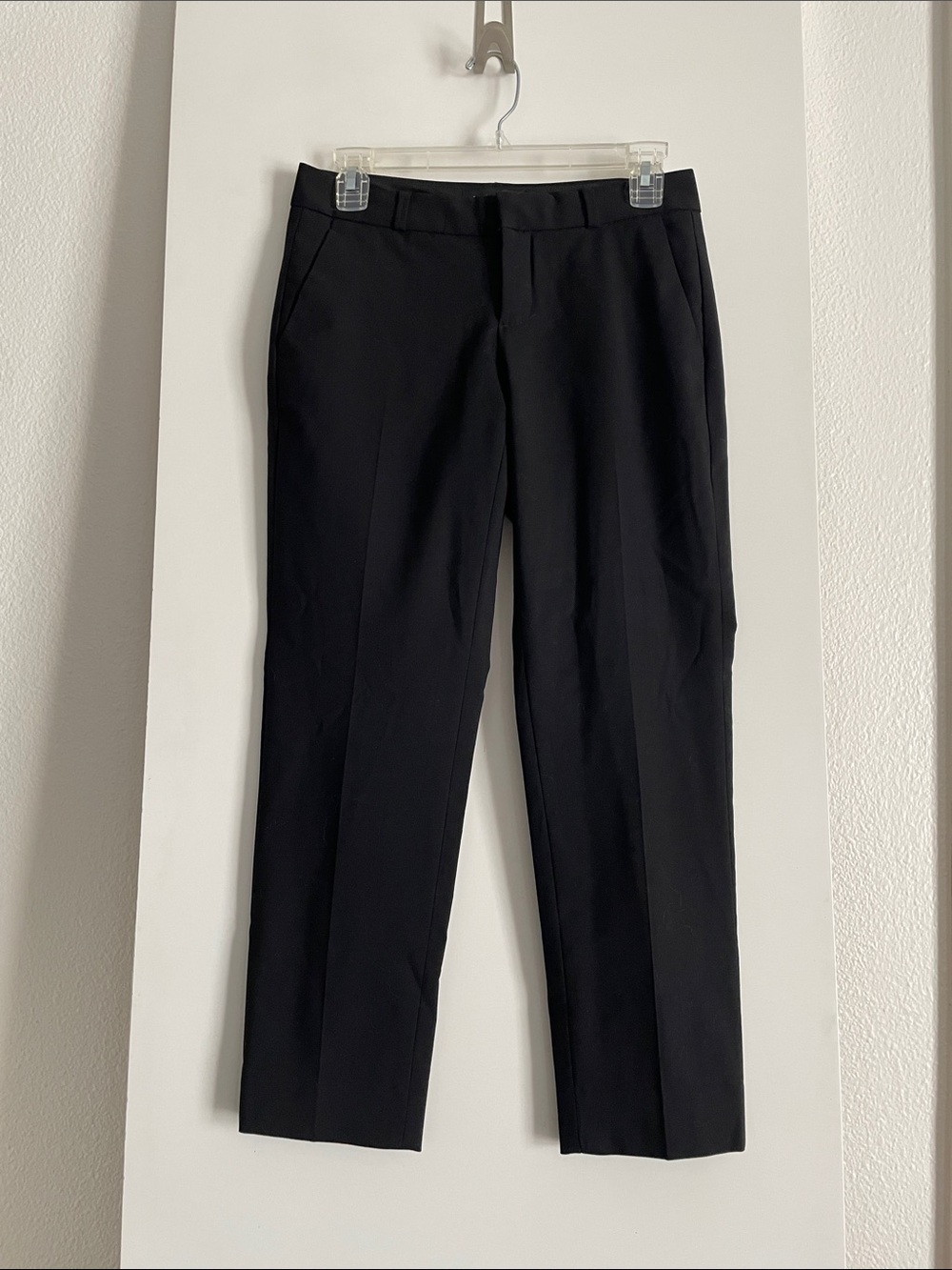 Banana Republic Black Straight Leg Trousers Pants Low Rise nwot